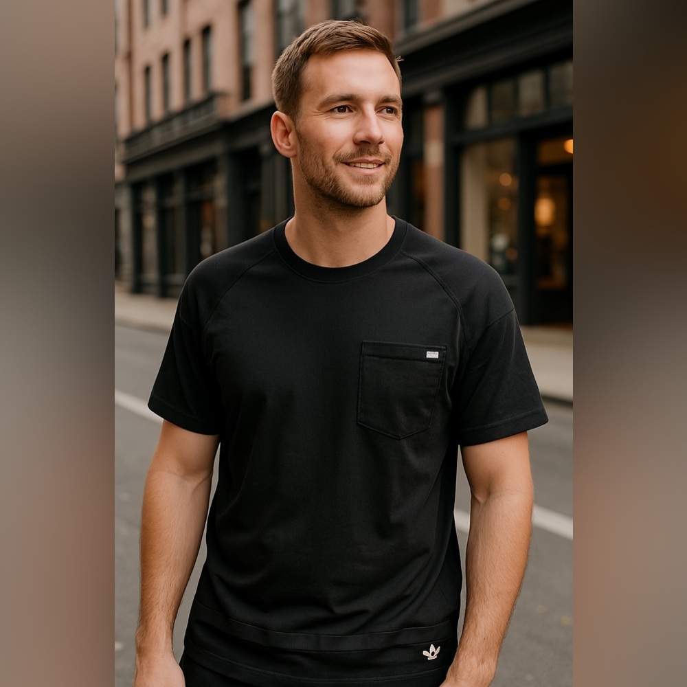 Adidas Originals Black Tech Pocket Tee - Size 2XL
